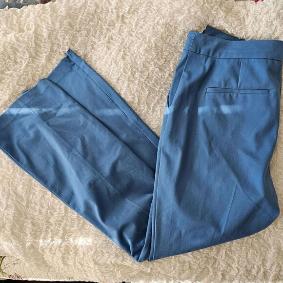 Derek Lam 10 Crosby Malika Slim Slit Pant Blue Size 12 - Picture 7 of 10